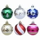 thumbnail image 3 of Colgante Adornos navideños de bolas, 6 unidades, bolas colgantes de plástico a rayas para decorar el árbol de Navidad y fiestas, 6 cm, dorado JASKFLY, 3 of 9