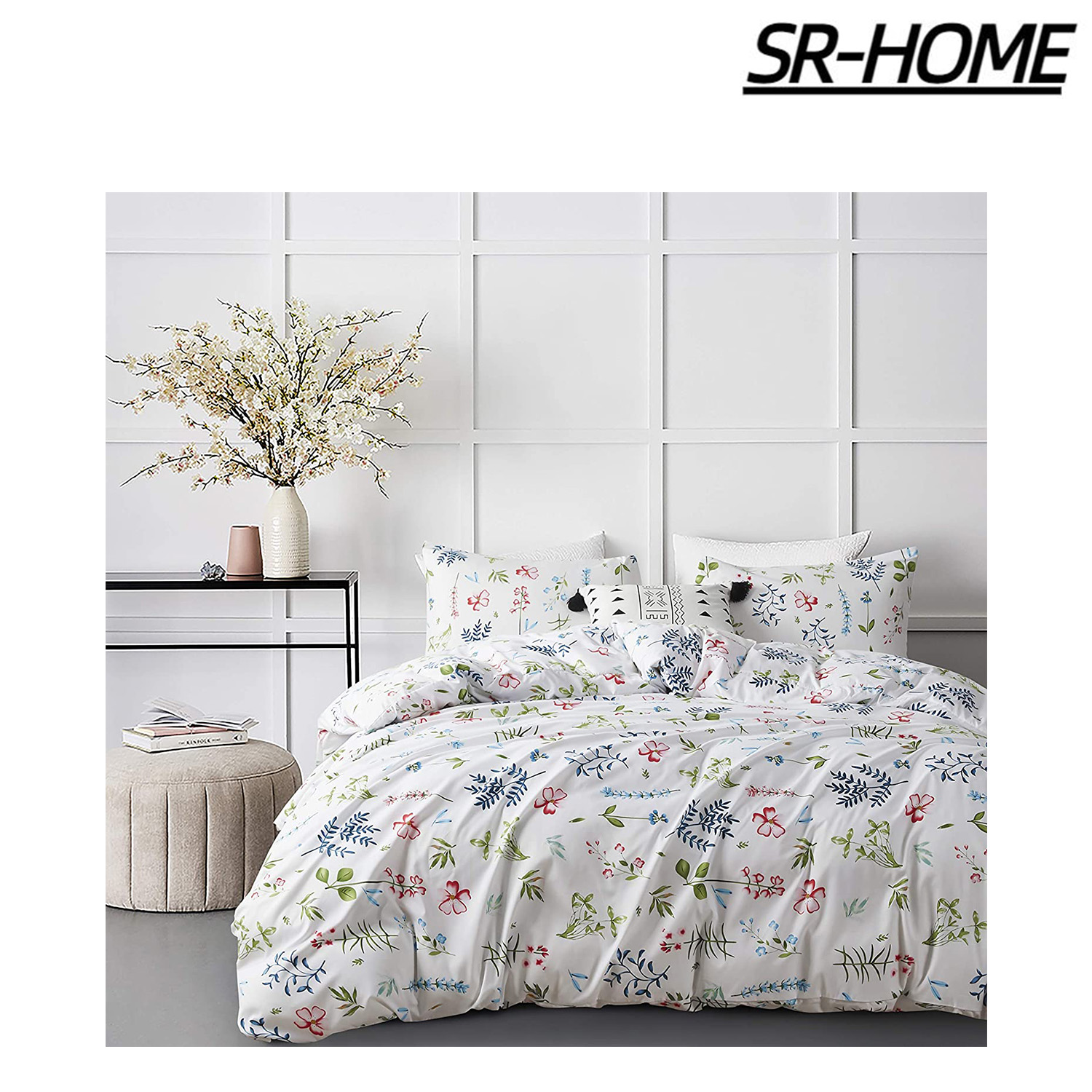 Floral Duvet Cover Set Twin Comforter Cover Set