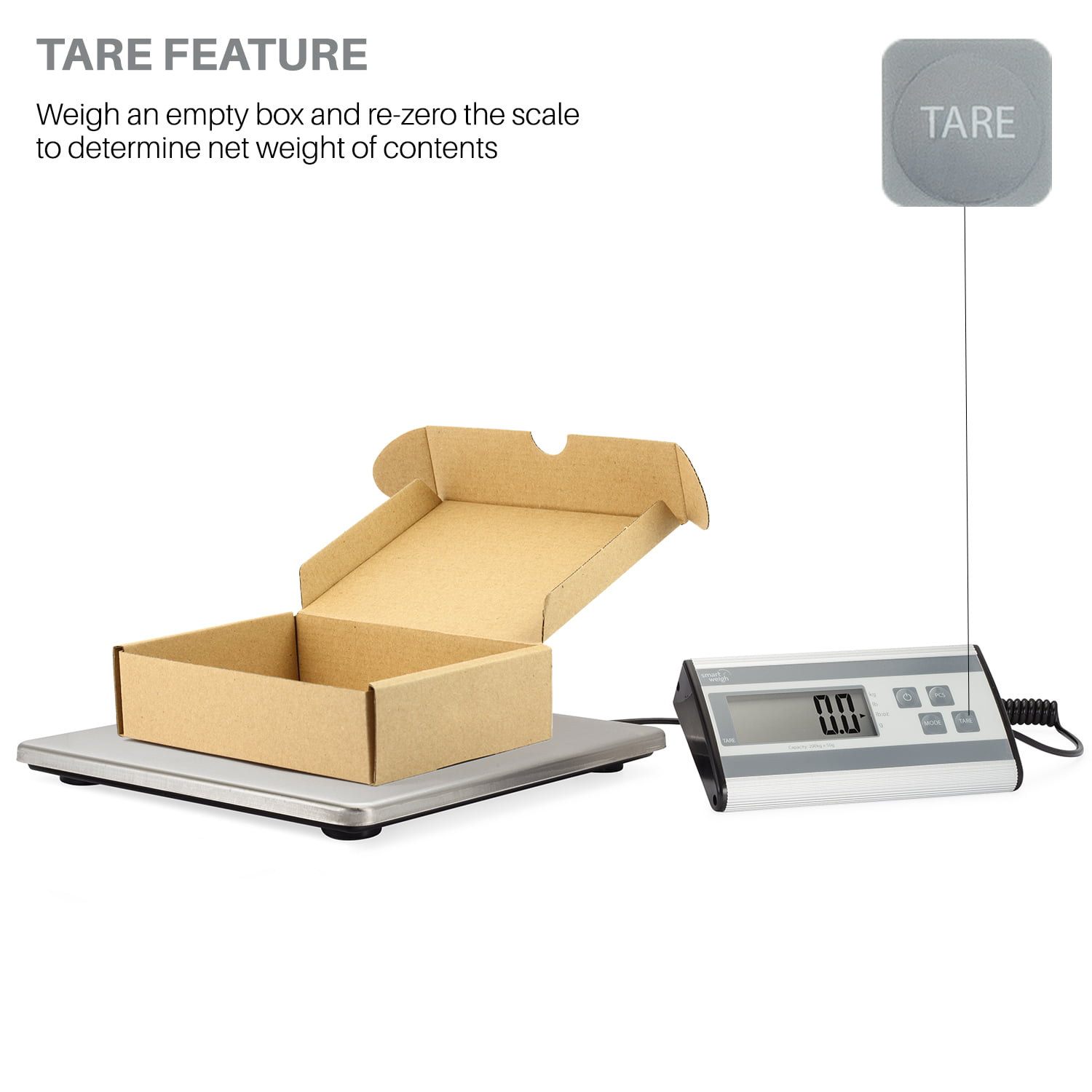 Smart Weigh Digital Heavy Duty Shipping and Postal Scale with Durable Stainless 