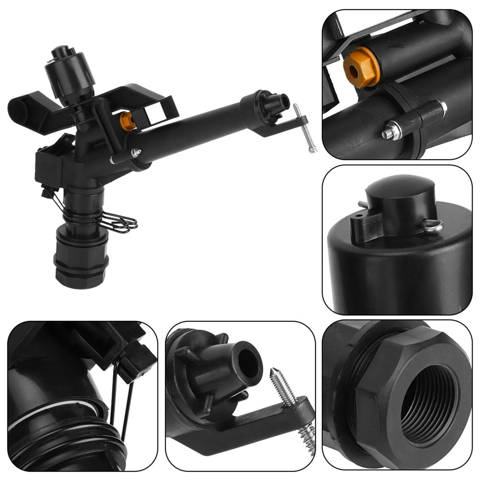 Suodoka 1.5in to 1in DN25 Female Thread Adjustable 360 Degree Rotating Rocking Arm Sprinkler for Large Lawn and Farm Irrigation (10.4 x 14.4 inches / 26.5 x 36.5 cm)