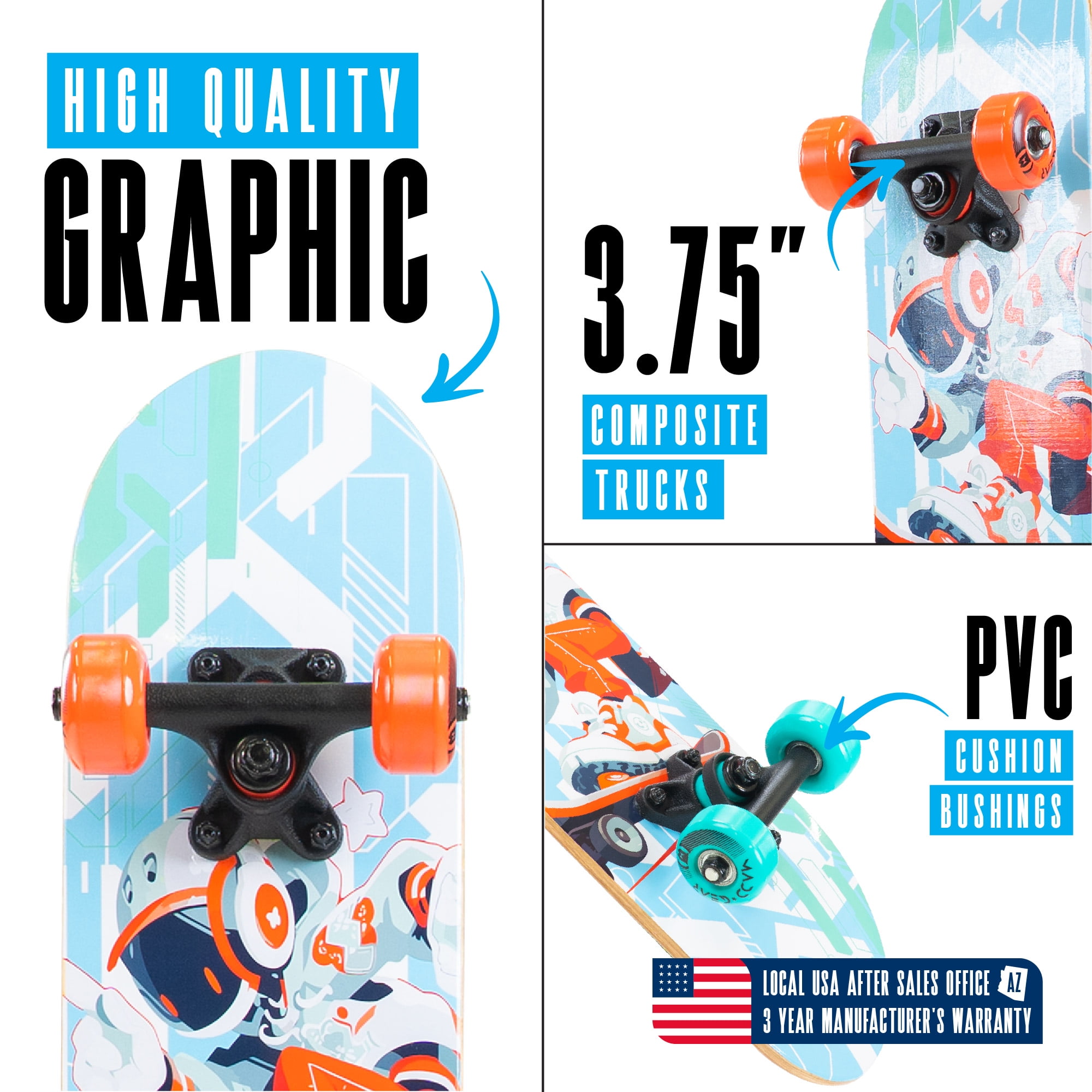 Madd Gear Mini Cruiser Skateboard for Kids and Teens – Lightweight