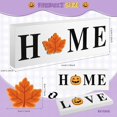 thumbnail image 2 of Interchangeable Home Love Wood Sign with 16 Pieces Holiday Sign Rustic Seasonal Wooden Table Sign Double Side Printed Home Love Seasonal Sign Interchangeable Decorative Table Centerpieces, 2 of 7