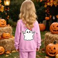 thumbnail image 6 of CAUYDY Toddler Halloween Sweatshirt Girl Boy Ghost Pullover Crewneck Long Sleeve Shirt Cute Spooky Season Tops,, 6 of 9