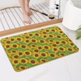thumbnail image 4 of Green Sunflower Leaf Pattern Bathroom Rugs Mat,Non Slip Microfiber Bathroom Rug,Rubber Backing,Soft Bathroom Mats for Bathroom Floor,Tub and Shower,17x27in(43x68cm), 4 of 5