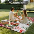 thumbnail image 4 of Cardinal Bird Outdoor Rug for Patio/Deck/Porch, Non-Slip Large Area Rug 4 x 6 Ft, Winter Poinsettia Pine Cones Berry Wood Indoor Outdoor Rugs Washable Area Rugs, Reversible Camping Rug Carpet Runner, 4 of 8