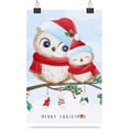 thumbnail image 7 of Dreamtimes Poster Prints Wall Paper Art Decor Merry Christmas New Year Owls Birds Animal Cute 12x18 inch Photo Picture Poster for Home Bedroom Living Room Kitchen, 7 of 7