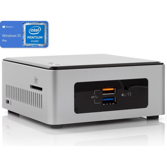 Intel NUC5PGYH Mini PC, Intel Pentium N3700 Upto 2.4GHz, 8GB RAM, 256GB SSD, HDMI, VGA, Card Reader, Wi-Fi, Bluetooth, Windows 10 Pro