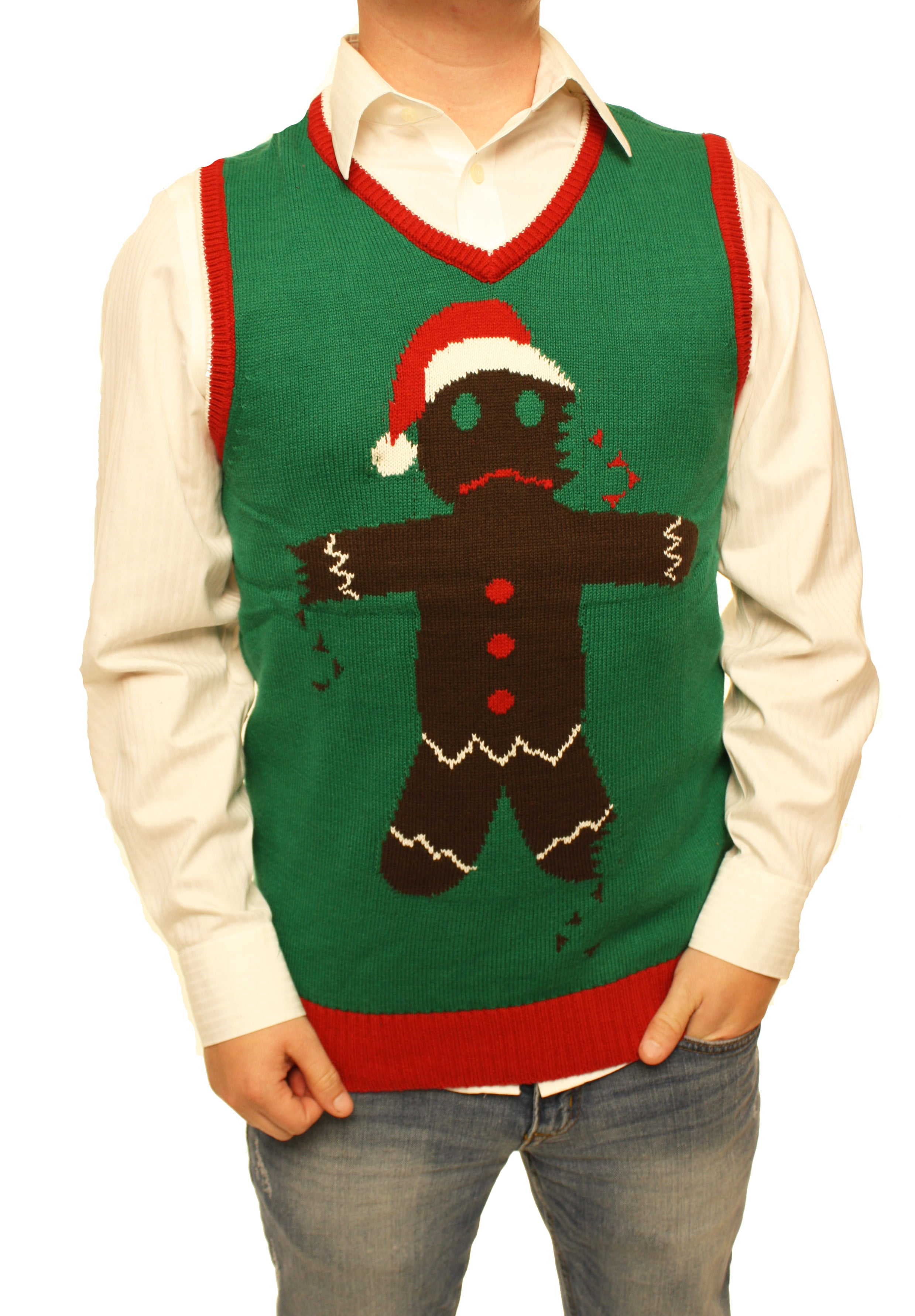 Ugly Christmas Sweater Ugly Christmas Sweater Mens Gingerbread Man