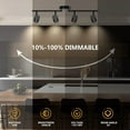 thumbnail image 4 of VANoopee 5-Color 4 Light LED Track Lighting Fixtures Ceiling for Kitchen, Dimmable Track Lighting Kit, Ceiling Spotlight Flush Mount Adjustable Directional Spot Lights Indoor, Black CRI90 2400lm 30W, 4 of 5