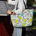 thumbnail image 7 of Fuzoiu Funny Dinosaurs on Stripes Print Waterproof Beach Tote Bag for Women Girls with Zipper,Sandproof Pool Swim Bag,Large Capacity Beach Travel Bag for Pool Swim Travel Everyday, 7 of 7