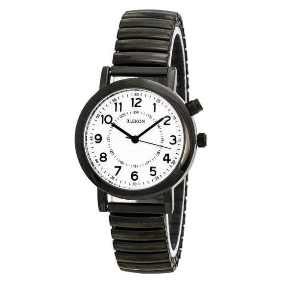 Blekon Original Light Up Dial Watch for Ladies 33mm Case Push Button Glossy Expansion Band - Analog Watch with Glow in The Dark Dial, Ideal for Everyday and Party Wear