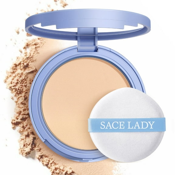 SACE LADY Waterproof Matte Face Powder, Oil Control, Compact Makeup with Puff