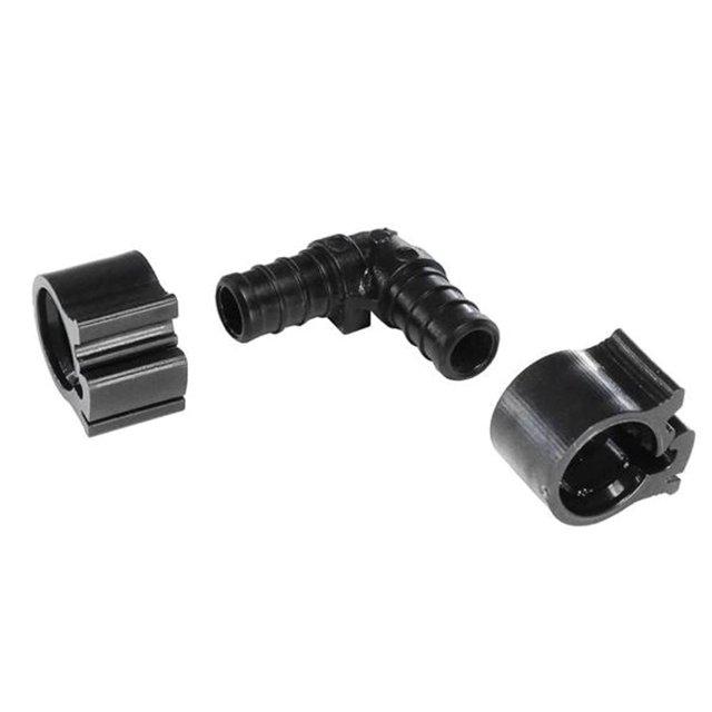 Codo PEXLOCK 30800 1/2 pulgada negro