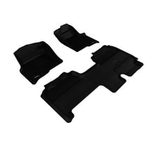 3D MAXpider Complete Set Custom Fit All-Weather Floor Mat for Select Ford F-150 Models - Kagu Rubber (Black)