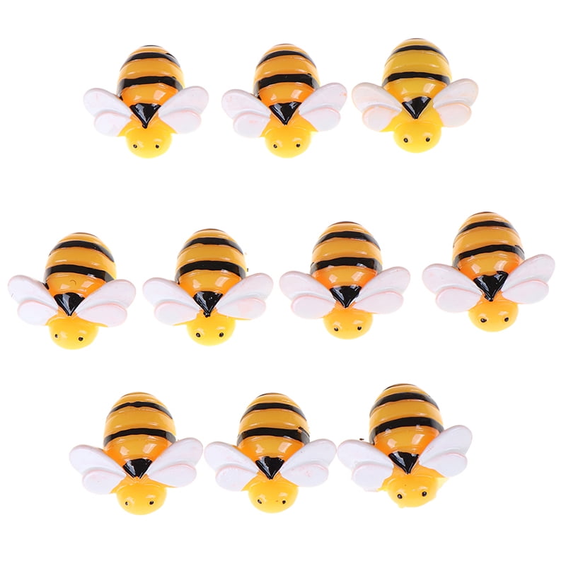 10pcs Flat Back Resin Cabochon Bee DIY Flatback Scrapbooking Embellishment Craft