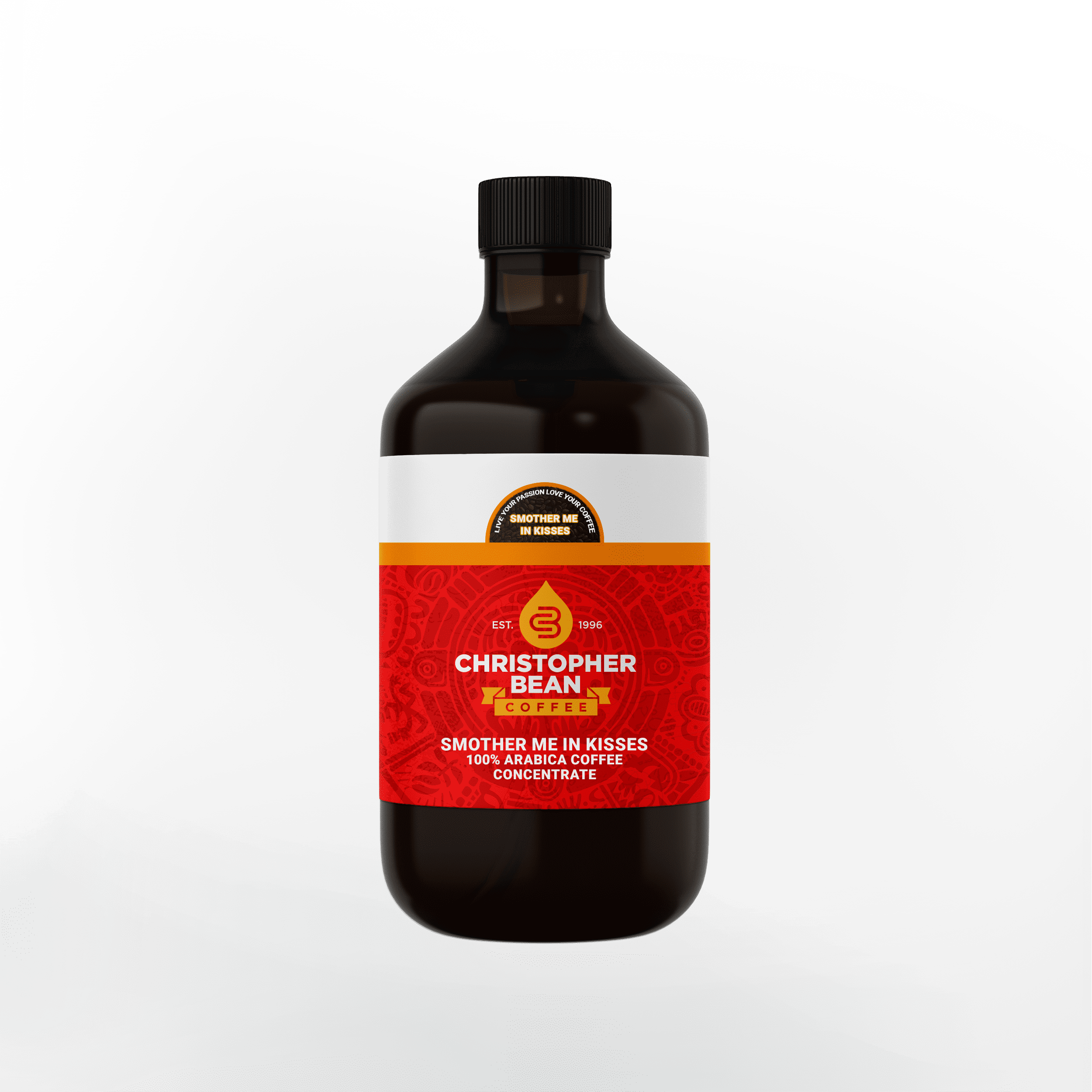 Smother Me In Kisses Cold Brew, Iced Coffee, Hot Coffee Christopher Bean Liquid Java (4 Ounce Bottle) Makes 12-16 Cups