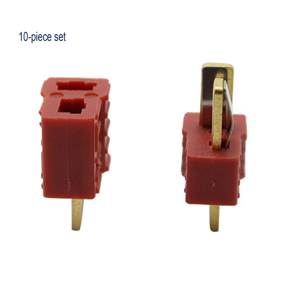 10 Pairs Non-slip TPlug Male and Female Connectors for RC Lipo Battery Red BT 