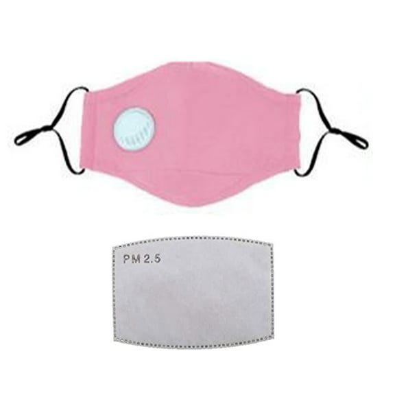 Reusable Dual Air Breathing Valve Face Mask Cover with Activated Carbon Filter