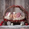 thumbnail image 4 of Accesorios de fotografía navideña para bebés recién nacidos Trajes fotográficos Disfraz navideño Sombrero de Papá Noel de Navidad 2 piezas Sombrero Pantalones para niños Niñas Conjunto de sesión de fo, 4 of 5