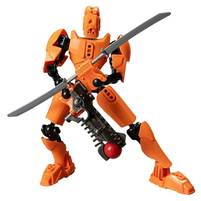 Adjustable 13-Joint Robot Action Figure, STEM Building Toy for Teens, Customizable 3D Printed Model Kit for Creative Play