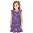 thumbnail image 1 of Vsdgher Chemises de Nuit Fleurs de Lavande pour Filles Manches Courtes à Volants Robe de Nuit Pyjama pour Fête Pyjama-TG, 1 of 6