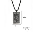 thumbnail image 4 of TEAMER Skeleton Tarot Card Necklace Stainless Steel Amulet Marigold Tarot Card Major Arcana Necklaces for Women Men, 4 of 4