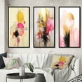 thumbnail image 1 of Designart "Vintage Pink Gold Circle Pastel Grace IV" Modern Geometric Framed Wall Art Set Of 3 - Gold Abstract Frame Gallery Set For Office Decor, 1 of 6