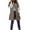 Khaki, variant on ZHOUCHANKIDS Long Puffer Vest Women Quilted Down Jackets Sleeveless Puffy Vest Zip Up Winter Coats Fall Outerwear Khaki L