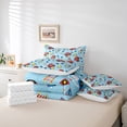thumbnail image 5 of Manfei Fire Truck Bedding Comforter Set 7-Piece, Police Car Full Bedding Set, Cartoon Dalmatian Fitted Sheet Flat Sheet, Breathable Home Decor, 5 of 7