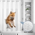 thumbnail image 2 of No Hook Shower Curtain, Funny Foxes Shower Curtains for Bathroom with See Through Top Window, Cute Art Fun Lovely Animals on Toilets Waterproof & Washable Bath Curtain Extra Long 72"x84", 2 of 9