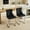Black, variant on 25" Counter Height Black Velvet Bar Stools, Set of 2 / Strong and Comfortable for Kitchen Counter Use