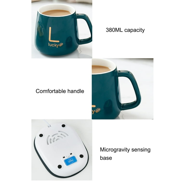 Temperature Control Smart Mug Ceramics 55 Degree Ceramic Cup Thermostatic  Cup Gift Boxed Coffee Heated Coffee Mug for Family Friends New Year Gift