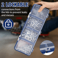 thumbnail image 4 of 4 Pcs Screw Organizers and Storage Bins with Locks Plastic Hardware Organizer Box Compartment Bolt Blue, 4 of 5