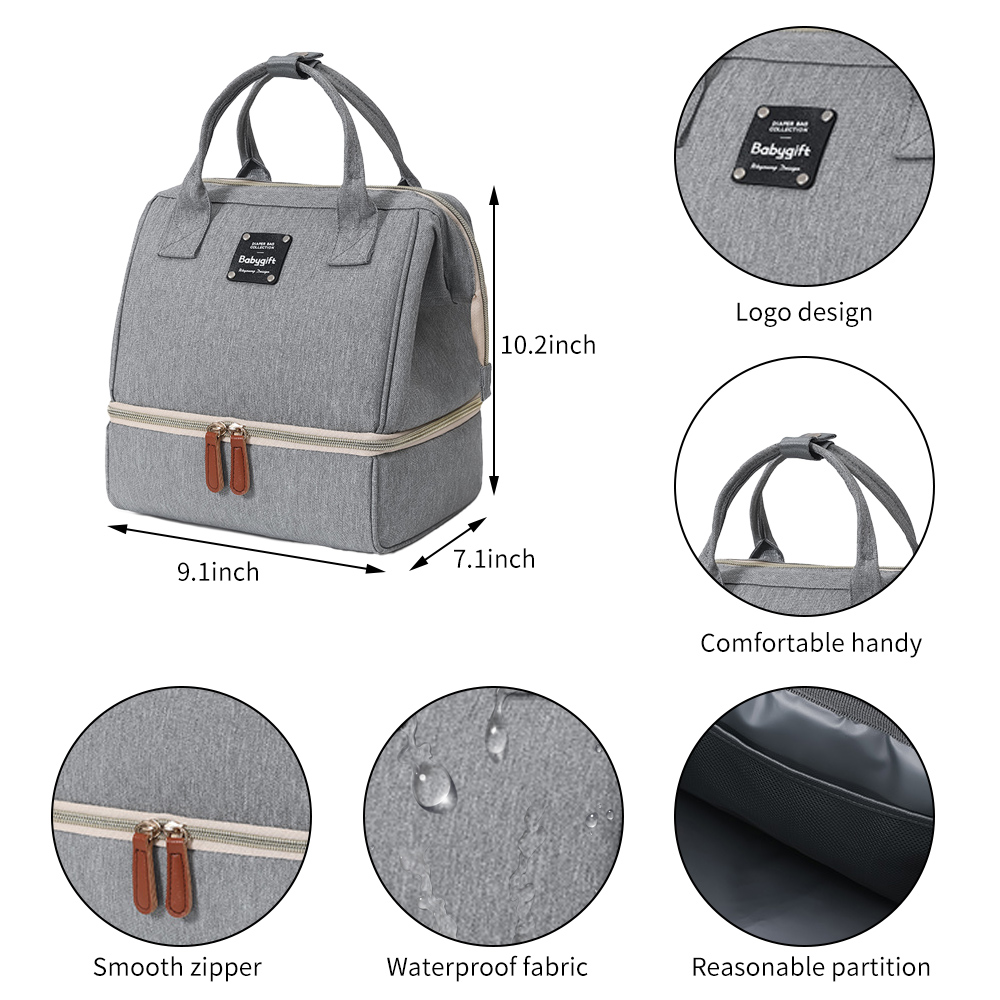 Breast Pump Backpack - Insulation Lunch Bag Diaper Bag Portable Mommy Bag with Double Layer for Women Women