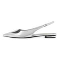 thumbnail image 3 of XYD Women Classic Pointed Toe Flats Slip On Slingbacks BackStrap Casual Walking Office Shoes Size 8 Silver, 3 of 6