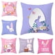 thumbnail image 2 of Style 7 Almohada de terciopelo de poliéster de Pascua feliz para funda de dibujos animados conejo huevos flor impresa cojín decorativo rosa Cov, 2 of 5