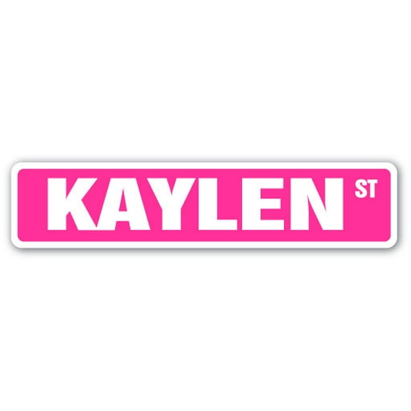 KAYLEN Street Sign Childrens Name Room Sign | Indoor/Outdoor |  30" Wide