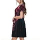 thumbnail image 2 of Fotbe Mesmerizing Pink Jellyfish Vestido Largo de Moda para Mujer, Vestido Tipo Camiseta con Manga Corta y Estilo Casual a Rayas y Bloques de Color, 2 of 6