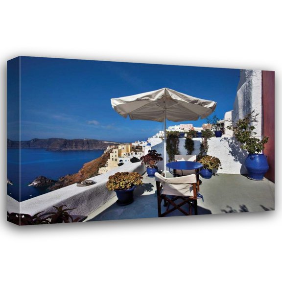 Larry Malvin 32x23 Gallery Wrapped Canvas Wall Art Titled - Cliffside View