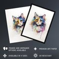 thumbnail image 2 of Norwegian Forest Cat Lovers Gift Watercolour Pet Portrait Painting Artwork Artwork Framed Wall Art Print A4, 2 of 5