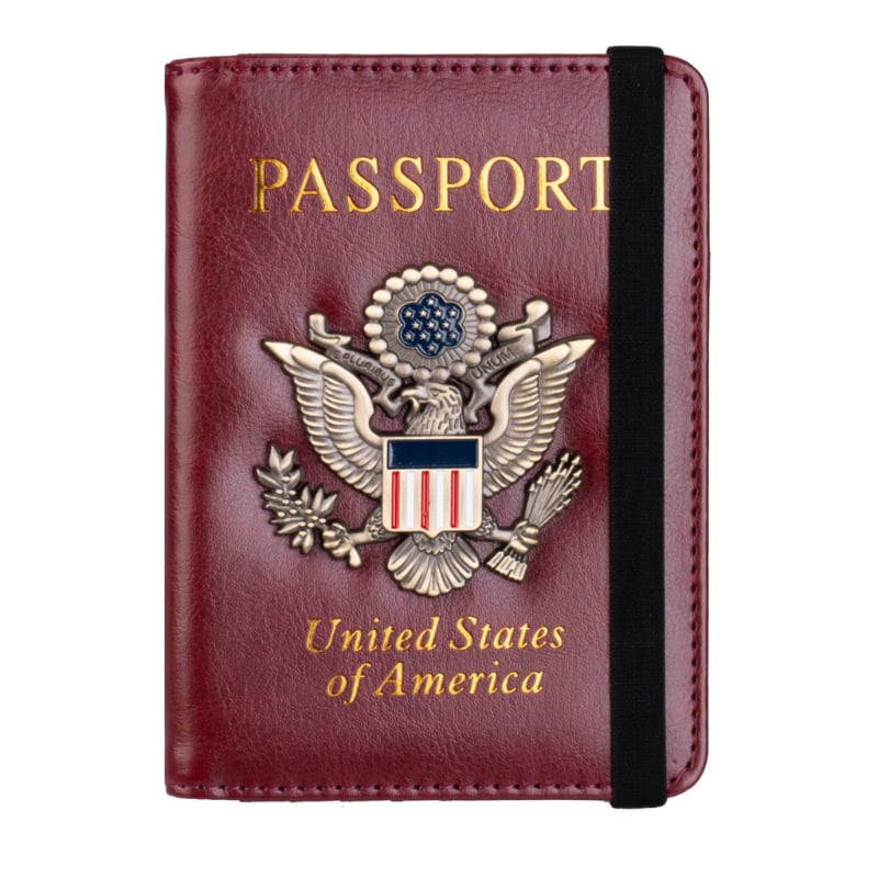 Passport Holder Cover Wallet RFID Blocking Leather Card Case Travel Accessories for Women Men 