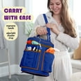 thumbnail image 5 of Craftbud Crochet Bag Yarn Organizer, Durable Knitting Bag For Crocheting Organizer Accessories, Royal Blue, 5 of 6