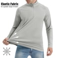 thumbnail image 4 of TACVASEN Men's UPF 50+ Sun Shirts 1/4 Zip Up Fishing Running T-Shirts Lightweight Quick Dry Outdoor Athletic Long Sleeve Tops, Light Gray, L, 4 of 8