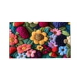 thumbnail image 1 of Hearth & Gear Strawberry Floral Carpet Mat Soft Polyester Fiber Floor Rug For Home Kitchen Bathroom Living Room Winter Throws for Couch Large Soft Blanket Polyester Blankets Size Fall Blanket Silk, 1 of 6