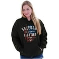thumbnail image 3 of Freedom Fight Tactical American Flag Unisex Plus Fleece Graphic Hoodie Brisco Brands 2X, 3 of 6