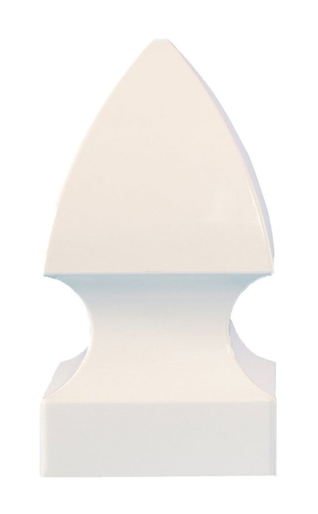 5 x White 4” x 3” Plastic Fence Post Cap Finial UK Made GT0053 