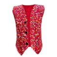 thumbnail image 7 of hengsof Boys Girls Sequin Waistcoat Sleeveless Hip-hop Jazz Dance Stage Performance Costume Vest Tops, 7 of 7