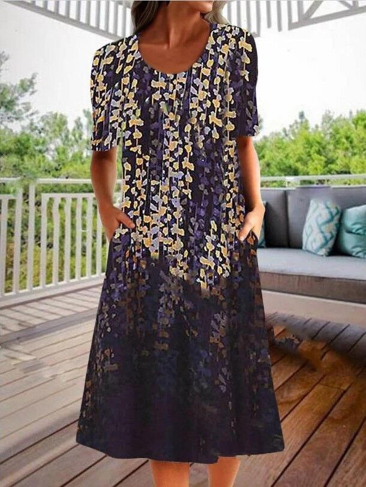 Line Dress Vacation Casual Maxi Dress 