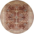 thumbnail image 1 of Ahgly Company Indoor Round Mid-Century Modern Mahogany Brown Oriental Area Rugs, 6' Round, 1 of 6