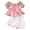 Red, variant on Mercatoo Toddler Girls Summer Outfit Puff Sleeve Floral Ruffle Tulle Tops and Shorts Clothes Set Kids Party Clothing